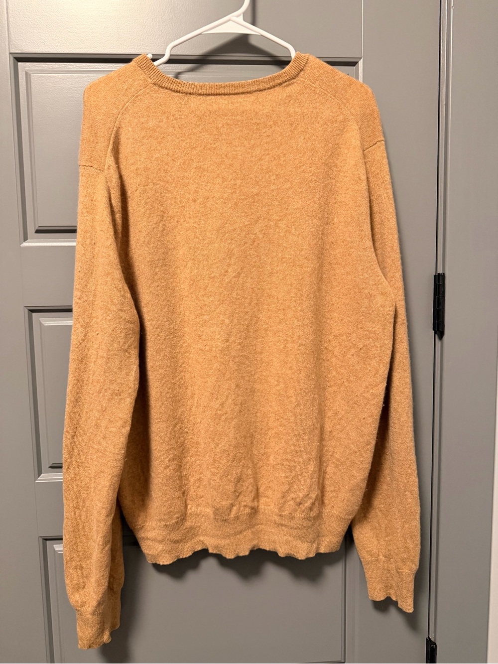 Saks Fifth Avenue Men's V-Neck Sweater Camel Tan Cashmere XXL - Picture 6 of 7